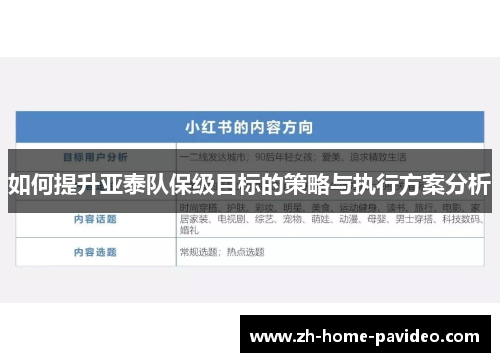 如何提升亚泰队保级目标的策略与执行方案分析