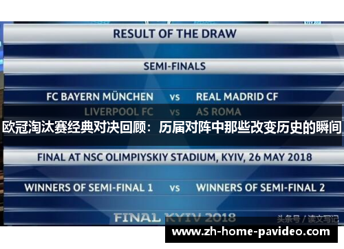 欧冠淘汰赛经典对决回顾:历届对阵中那些改变历史的瞬间 欧冠淘汰赛经典对决回顾:历届对阵中那些改变历史的瞬间
